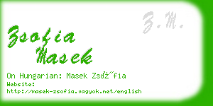 zsofia masek business card